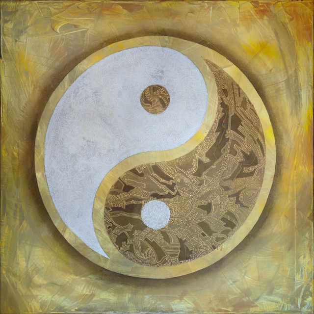 yin yang mitte Text